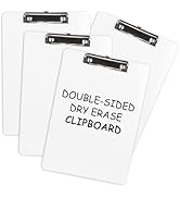 Macroclo Dry Erase Clipboard 4 Pack, Hardboard Clip Board 8.5x11 for Classroom, Students, Kid, A4...