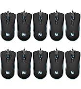 Rii Wired Mouse, RM105 USB Computer Mouse,RGB Optical Office Mice for PC,Computer,Laptop,Desktop,...