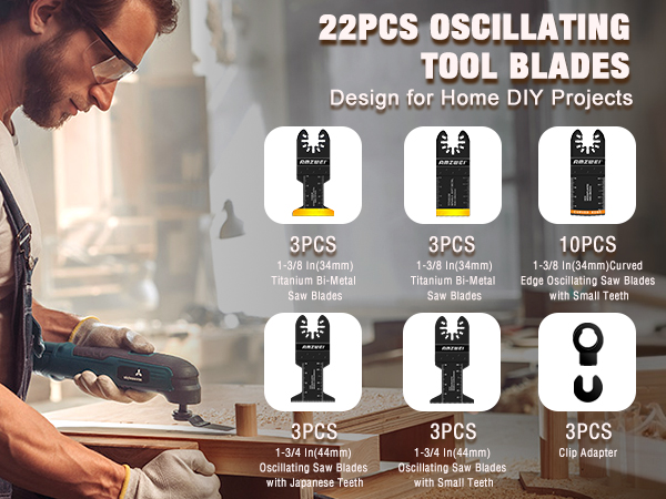 multi tool blades kits wood and metal