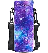 Water Bottle Sling Case Bag Carrier Holder - 500ML 750ML 1000ML Neoprene Water Bottle Sleeve Cool...