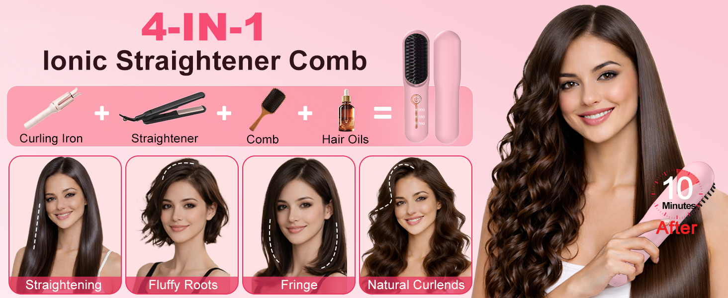 hair straightener brush