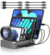 MSTJRY 90W 6-Port USB C Fast Charging Station for Multiple Devices, Multi PD Charger Station for ...