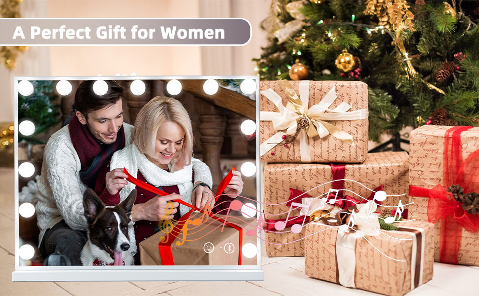 a collage of photos of a couple opening presents