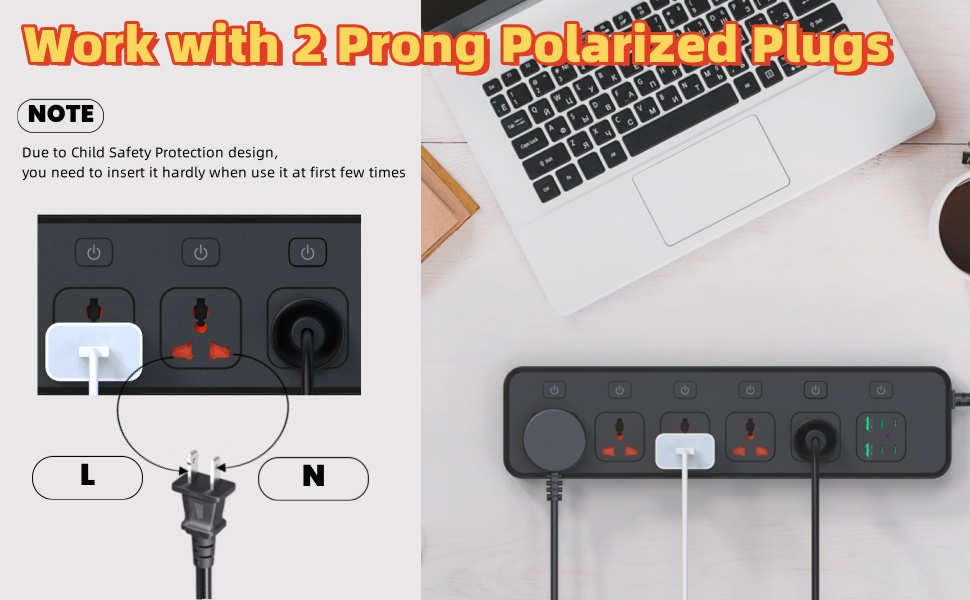 usb c power strip with individual switches