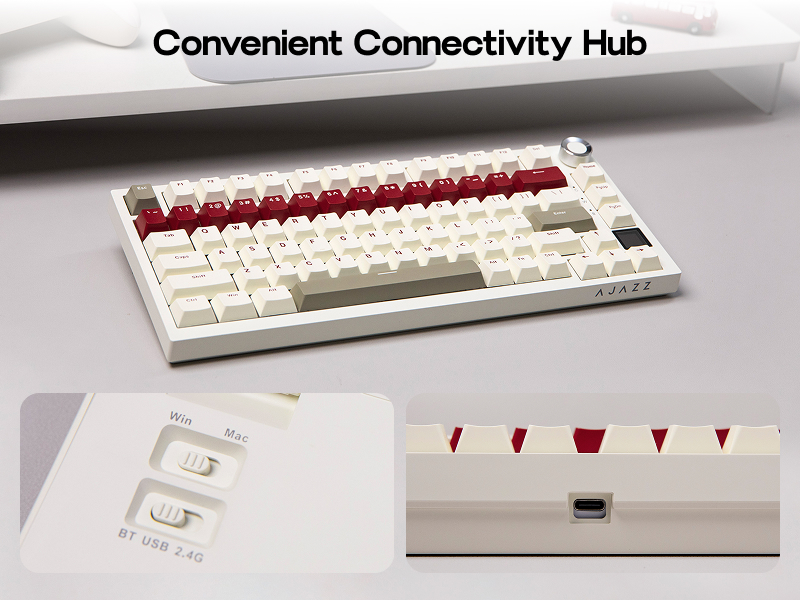 AK820 PRO Wireless Mechanical Gaming Keyboard with Screen