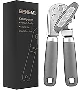 Can Opener Manual, Can Opener with Magnet, Hand Can Opener with Sharp Blade Smooth Edge, Handheld...