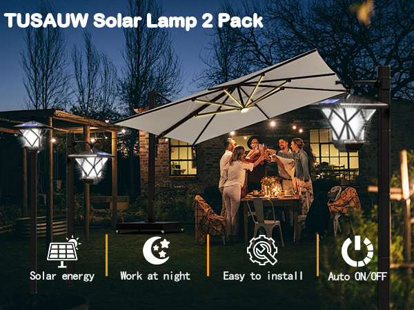 59'' Solar Lamp Post Light