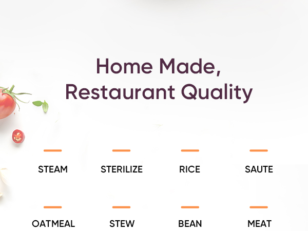 13 presets make you cooking easier, and can try many meals in one pot only.