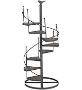 JTLB Multifunctional Plant Shelf, Sturdy Wrought Iron Rack for Balcony and Living Room, Spiral St...