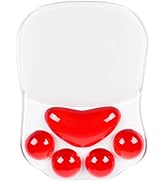 Mouse Pad Ergonomic Cute Cat Paw Mouse Pads with Wrist Support Cushion Soft Silicone Wrist Rests ...