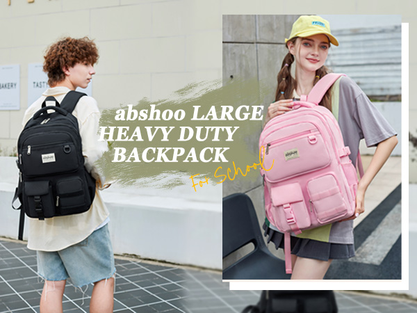 abshoo large heavy duty backpack for school