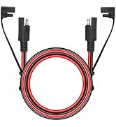 CERRXIAN 6.5FT 14AWG SAE to SAE 2 Pin Quick Disconnect Power Automotive Extension Cable with Cap ...
