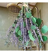 80 PCS Large Dried Preserved Eucalyptus Stems &amp; Lavender Flowers Bundle for Shower, 17'' Real Fre...