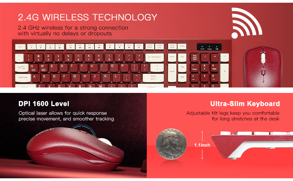 wirelss keyboard mouse combo 3