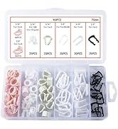 160PCS Car Fuel Line Clips,7 Size Nylon Fuel Line Repair Kit Replacement 3/8