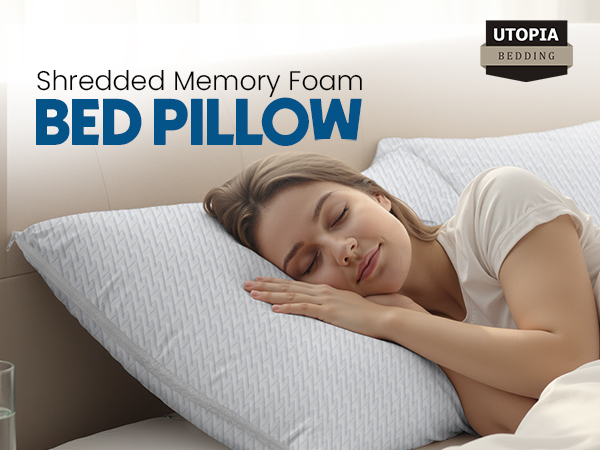 cooling pillow, shredded memory foam pillows, queen pillows, king size pillows hotel quality