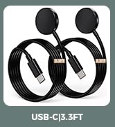 2 Pack USB C for Samsung Galaxy Watch Charger Compatible with Watch 8/8 Classic/Ultra/7/6/6 Class...
