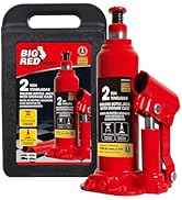 BIG RED T90213 Torin Hydraulic Welded Bottle Jack with Blow Mold Carrying Storage Case, 2 Ton (4,...