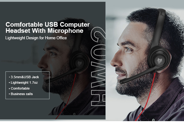 usb headset with microphone for pc
