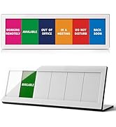 6 Options Office Sign for Desk, In a Meeting, Do not Disturb, Woring Remotely Office Sign