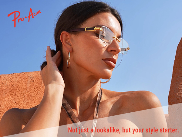 rimless sunglasses