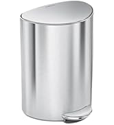 simplehuman 6L semi-Round Step can, Brushed Stainless Steel