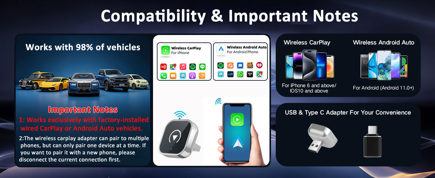 wireless car play adapter