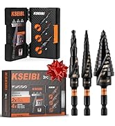 KSEIBI Unibit 3-Piece High-Speed Steel Step Drill Bit Set - For Stainless Steel, Aluminium, Wood