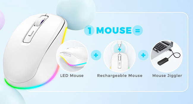 wireless mouse jiggler white
