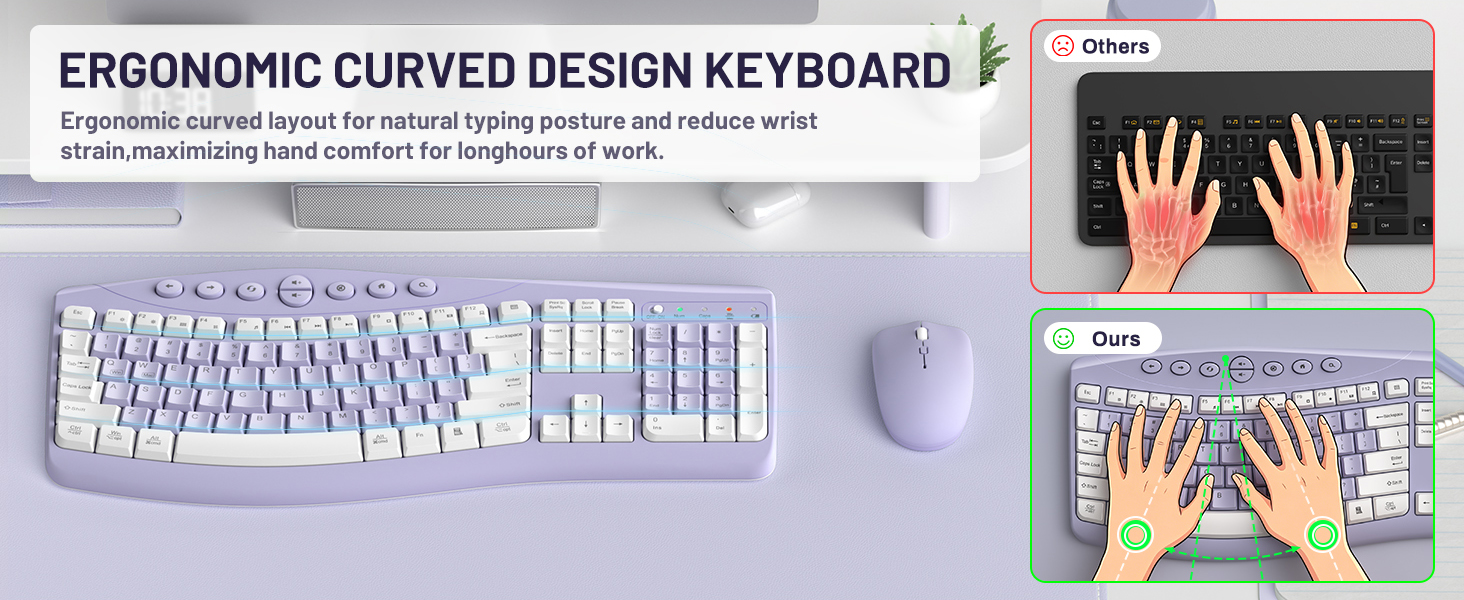 ergonomic keyboard and mouse 2