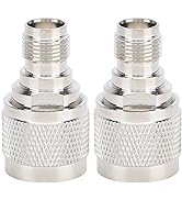 ASHATA Straight Adapter Connector,2PCS N Male to TNC Female Adapter,High Performance Portable Gol...