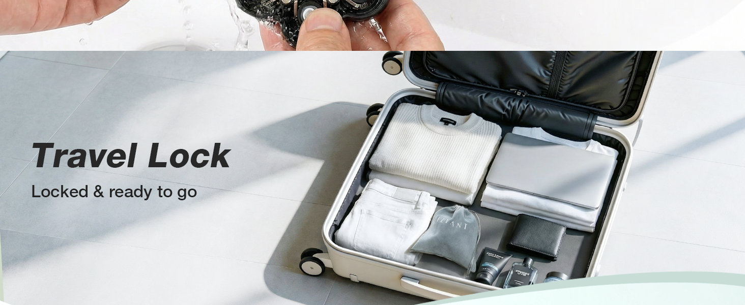 shaver with travel lock