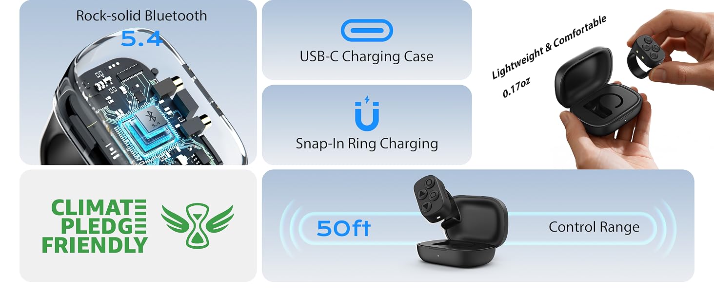Enjoy a reliable Bluetooth connection, No AAA batteries needed
