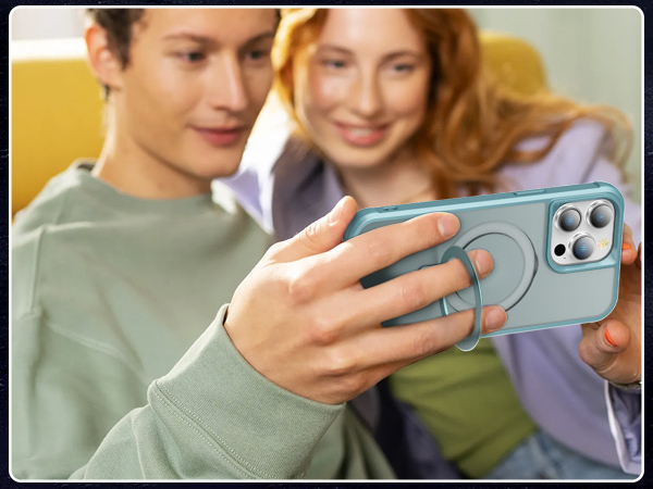 iPhone case with stand magsafe ring magnetic