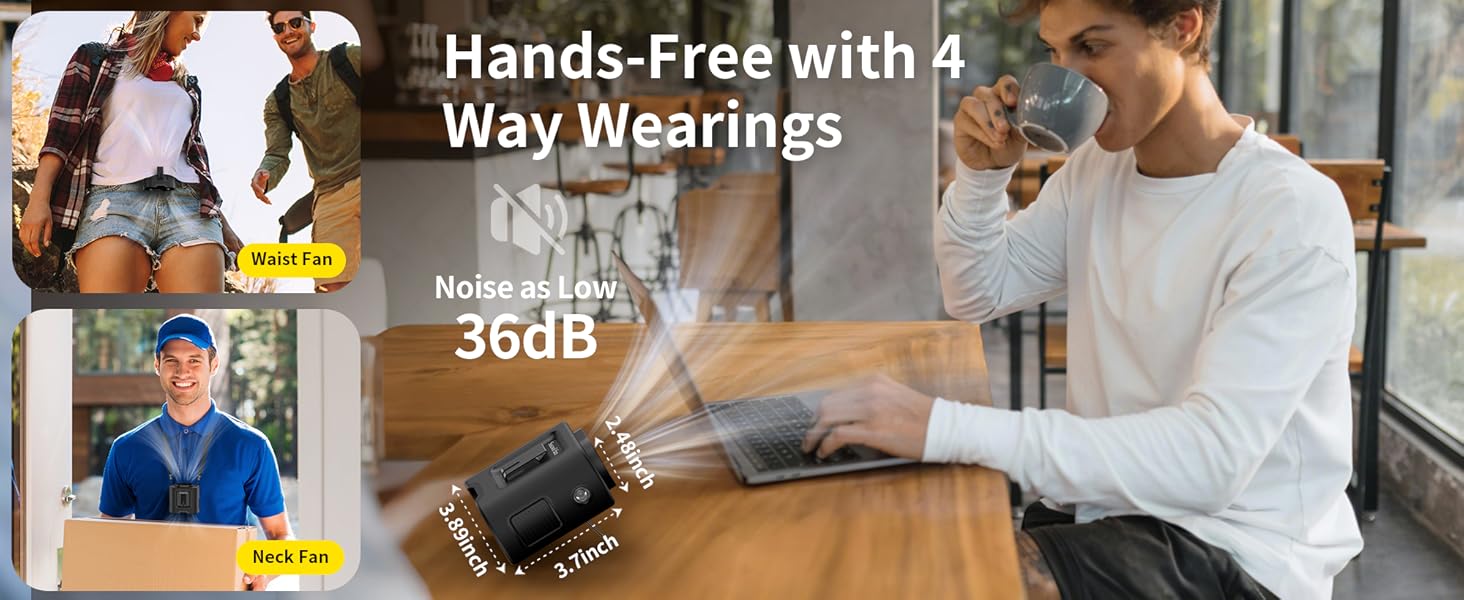 wearable neck fan that blows cold air