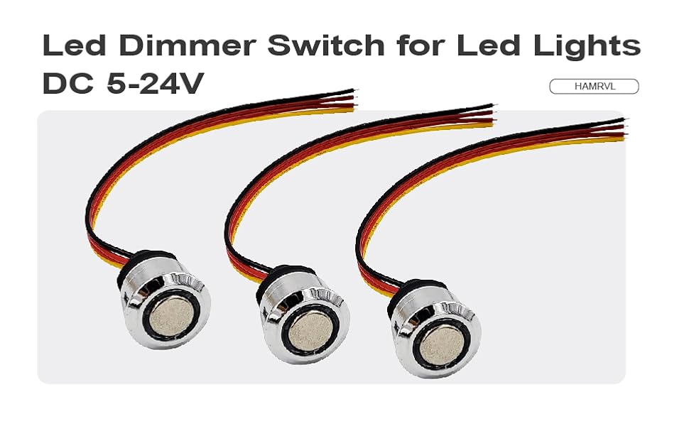 3-Pack Led Dimmer Switch for Led Lights DC 5-24V