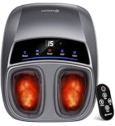 KINGJOY Foot Massager with Heat for Neuropathy, [2026 Upgraded], Deep Kneading Shiatsu Foot Massa...