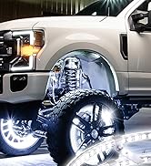 YISWHIS 17 INCH Double Row Pure White Wheel Lights,Chasing Light Modes,Remote Control,IP67 Waterp...
