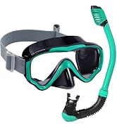 VVINCA Kids Snorkel Set for Age 4-14 - Dry Top Snorkeling Gear for Kids Junior &amp; Youth - Childs D...
