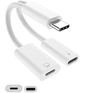 2-in-1 USB C to Lightninig Headphones Adapter &amp; Type C Fast Charging Cable for iPhone 15 Pro Max ...