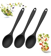 Mixing Spoons Set of 3, Silicone Spoons for Cooking, Serving Spoons Silicone, Cooking Spoons 10.6...