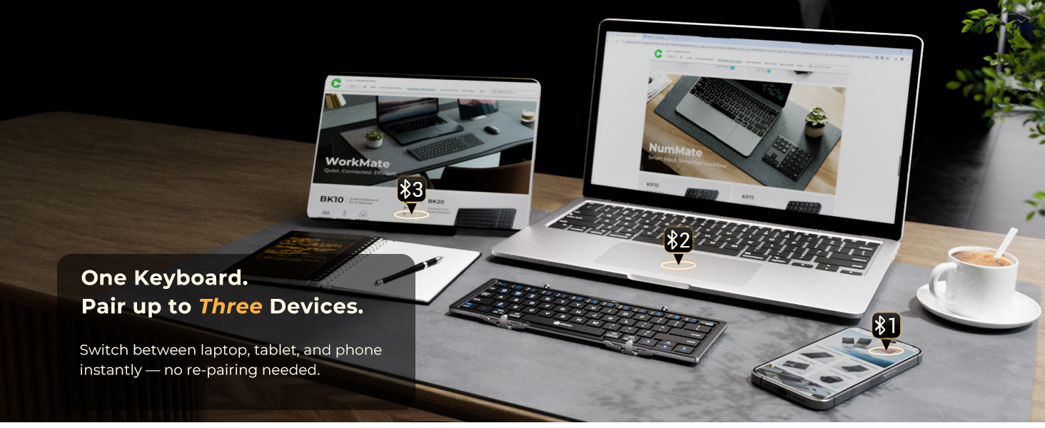 Foldable Bluetooth Keyboard