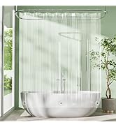 Amazer Clear Shower Curtain Liner, 72x65 Plastic Shower Liner PEVA Medium Weight Inside Shower Cu...