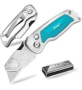Vickay Box Cutter, Utility Knife with Clip, Stainless Steel Body Handle, Quick-change Blade and S...