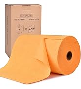 KitchLife Microfiber Cleaning Cloth Roll, 100 Pack - Tear-Away Towels, Lint-Free, Reusable, Washa...