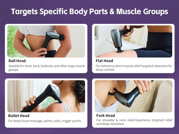 massage gun with 4 attachments