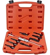 DAYUAN Blind Hole Collet Bearing Puller Set,9 pcs 8-32mm Inner Bearing Extractor Kit with Slide H...