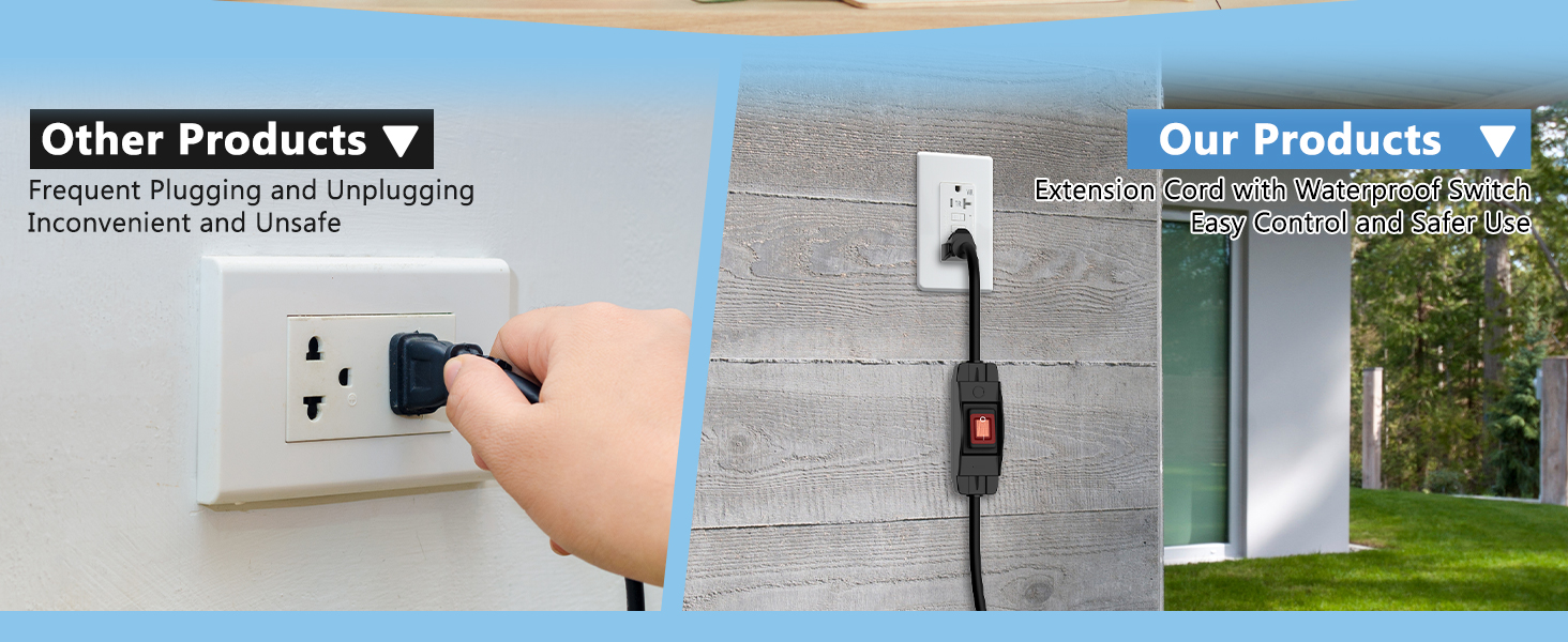 Heavy Duty 125v/250v Black SJTW Cord (1.5 Ft, Black)