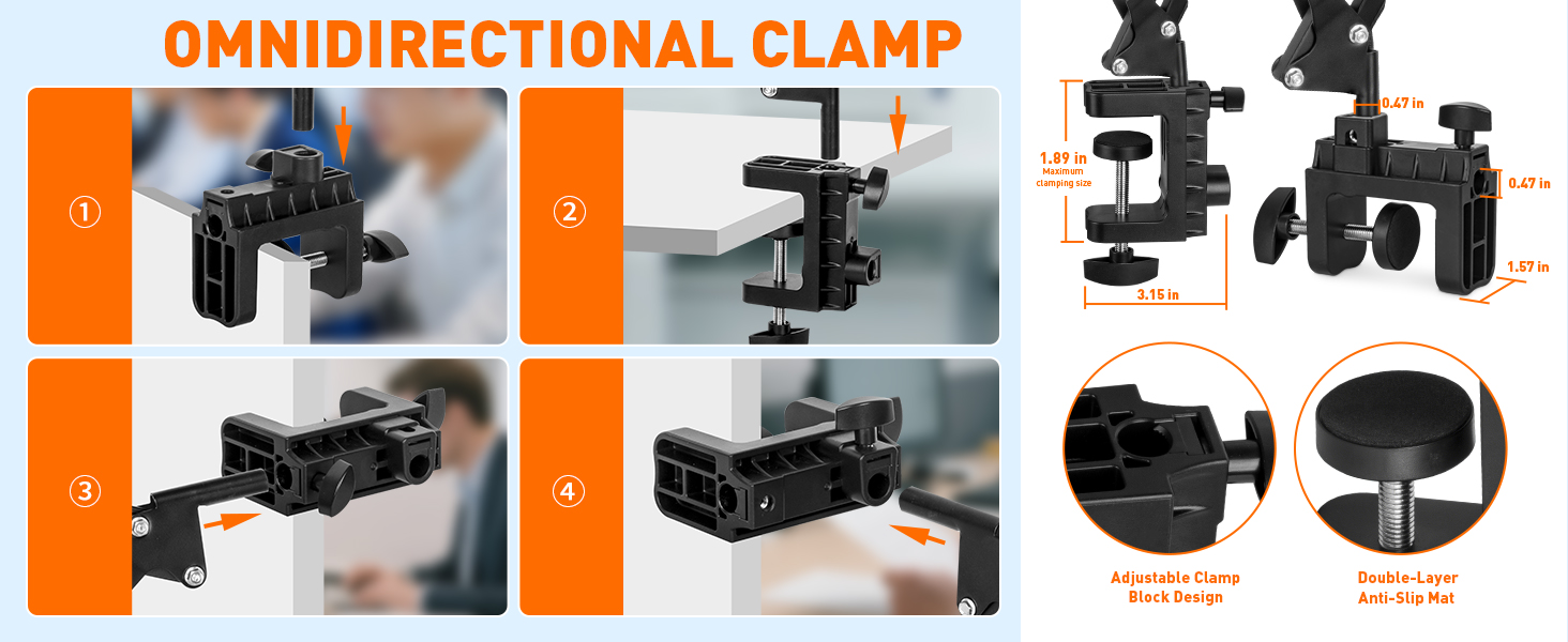 Large clamp magnifying glass with light and stand magnifying lamp lash lamp adjustable desk lamp