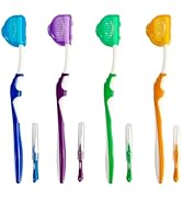 Ceonam 4-Pack Orthodontic Dental Care Kit – Includes Soft Bristle Toothbrushes and Braces-Friendl...